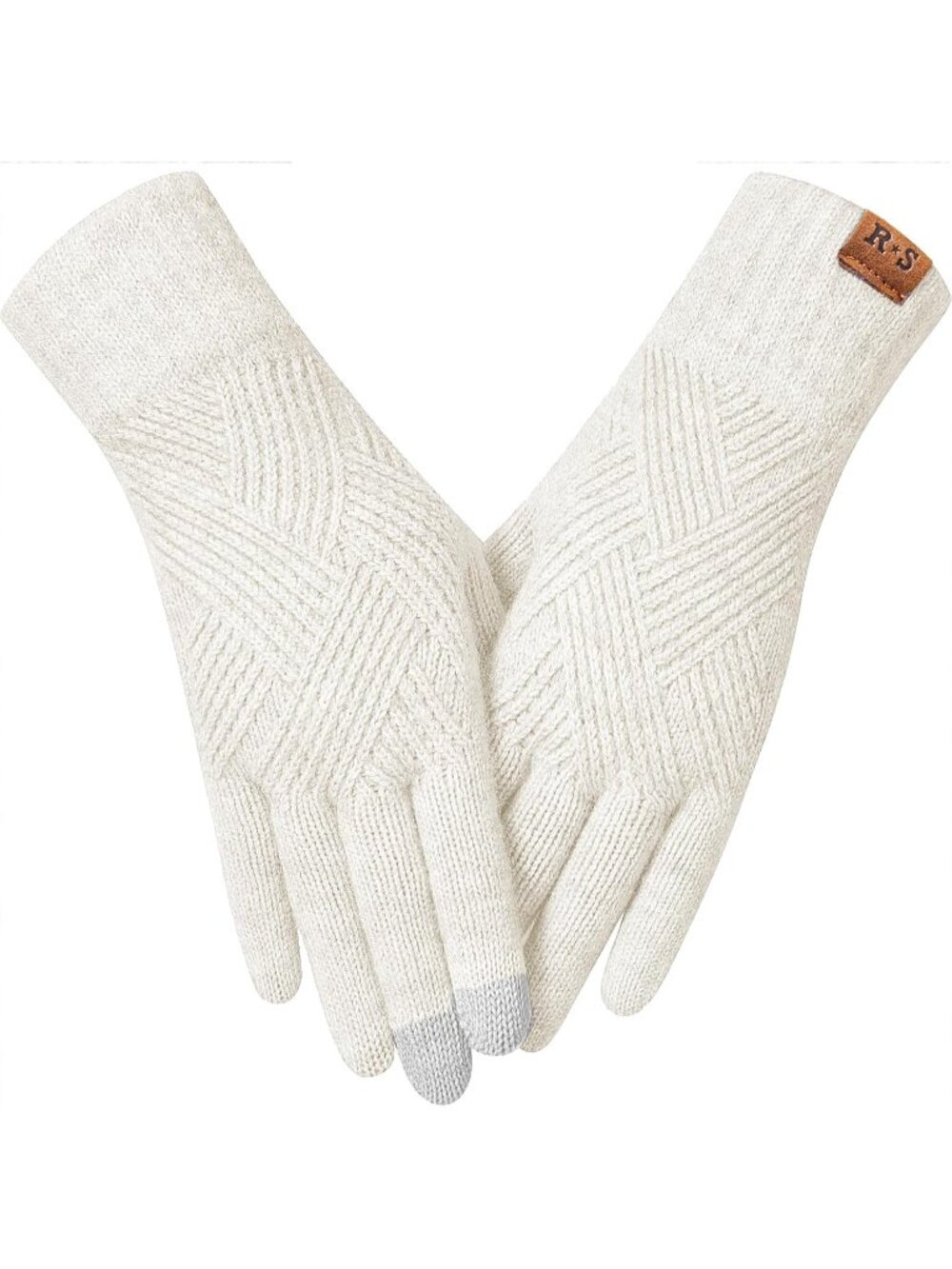 〽️Women's White High Stretch Warm Christmas Gift Winter Acrylic Glove